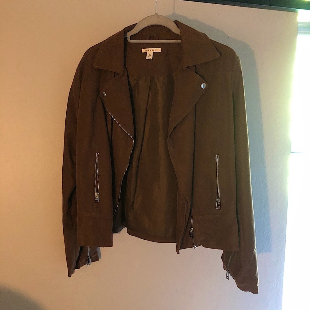 Brown suede jacket
